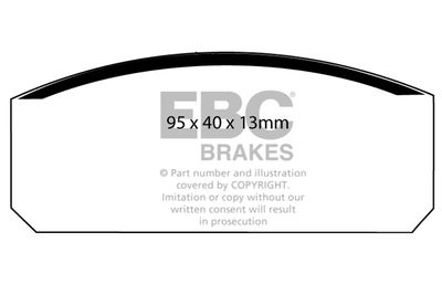 DP150 EBC Brakes Комплект тормозных колодок, дисковый тормоз