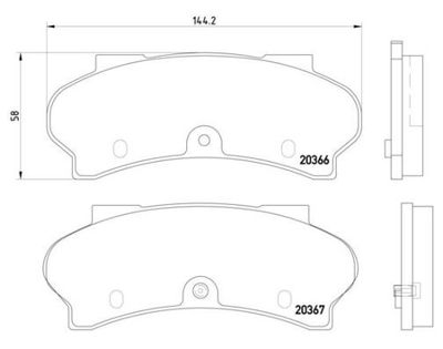 P61033 BREMBO Комплект тормозных колодок, дисковый тормоз