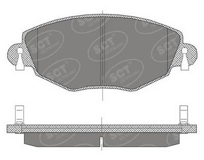 SP450PR SCT - MANNOL Комплект тормозных колодок, дисковый тормоз