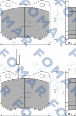 FO426281 FOMAR Friction Комплект тормозных колодок, дисковый тормоз