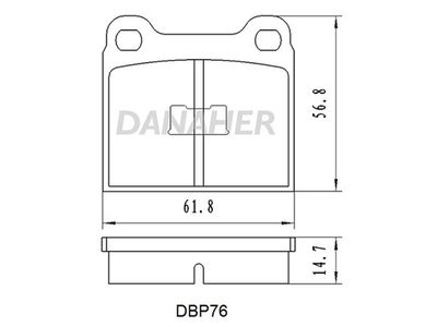DBP76 DANAHER Комплект тормозных колодок, дисковый тормоз