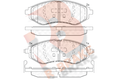 RB2040 R BRAKE Комплект тормозных колодок, дисковый тормоз