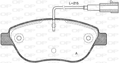 BPA085945 OPEN PARTS Комплект тормозных колодок, дисковый тормоз