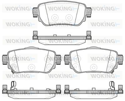 P1482302 WOKING Комплект тормозных колодок, дисковый тормоз