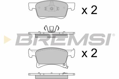 BP3644 BREMSI Комплект тормозных колодок, дисковый тормоз