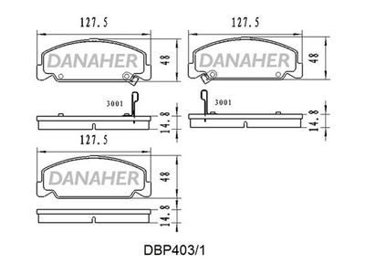 DBP4031 DANAHER Комплект тормозных колодок, дисковый тормоз