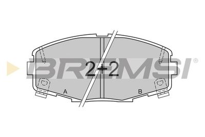 BP2378 BREMSI Комплект тормозных колодок, дисковый тормоз