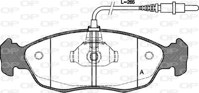 BPA046102 OPEN PARTS Комплект тормозных колодок, дисковый тормоз