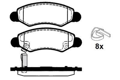 RA04240 RAICAM Комплект тормозных колодок, дисковый тормоз