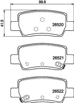 BPD2503 BENDIX Braking Комплект тормозных колодок, дисковый тормоз