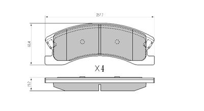 FBP1734 FREMAX Комплект тормозных колодок, дисковый тормоз