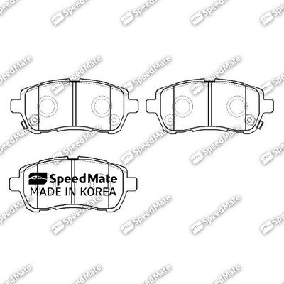 SMBPJ735 SpeedMate Комплект тормозных колодок, дисковый тормоз