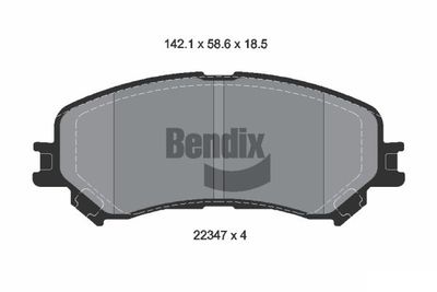 BPD1178 BENDIX Braking Комплект тормозных колодок, дисковый тормоз