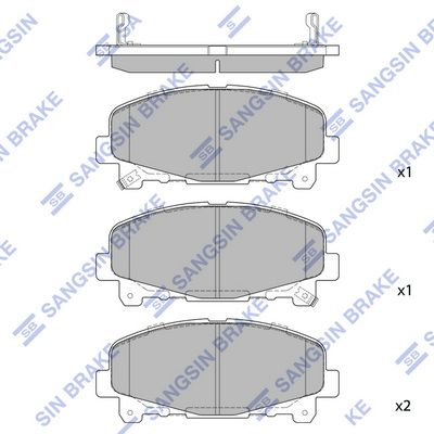 SP1606 Hi-Q Комплект тормозных колодок, дисковый тормоз