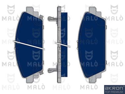 1050128 AKRON-MALÒ Комплект тормозных колодок, дисковый тормоз