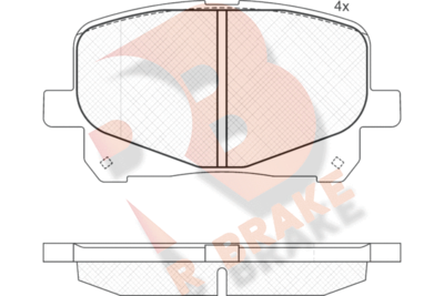 RB1555 R BRAKE Комплект тормозных колодок, дисковый тормоз