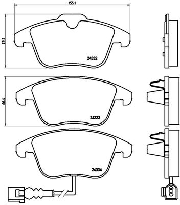 FK20249 KAISHIN Комплект тормозных колодок, дисковый тормоз