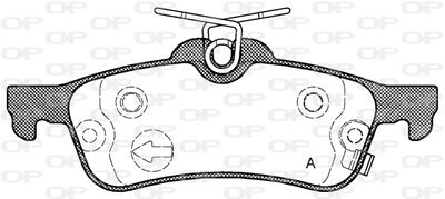 BPA086202 OPEN PARTS Комплект тормозных колодок, дисковый тормоз