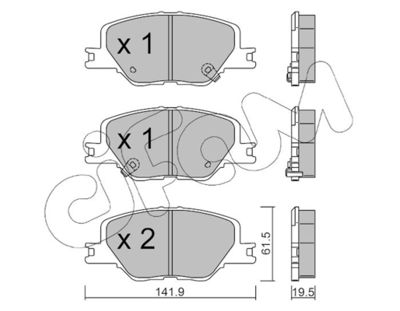 82211770 CIFAM Комплект тормозных колодок, дисковый тормоз