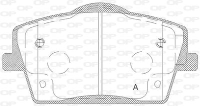 BPA182300 OPEN PARTS Комплект тормозных колодок, дисковый тормоз