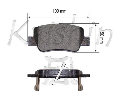 FK2296 KAISHIN Комплект тормозных колодок, дисковый тормоз
