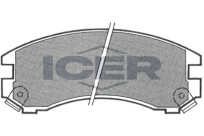 180647 ICER Комплект тормозных колодок, дисковый тормоз