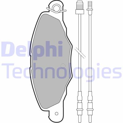 LP1629 DELPHI Комплект тормозных колодок, дисковый тормоз