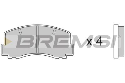 BP2256 BREMSI Комплект тормозных колодок, дисковый тормоз