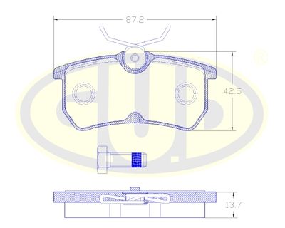 GBP880175 G.U.D. Комплект тормозных колодок, дисковый тормоз