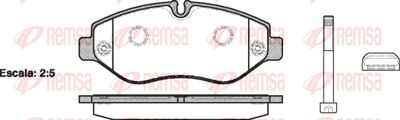 124510 REMSA Комплект тормозных колодок, дисковый тормоз