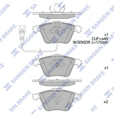 SP2446 Hi-Q Комплект тормозных колодок, дисковый тормоз