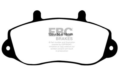 DP1182 EBC Brakes Комплект тормозных колодок, дисковый тормоз