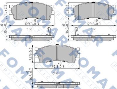 FO907081 FOMAR Friction Комплект тормозных колодок, дисковый тормоз