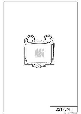 D2173MH MK Kashiyama Комплект тормозных колодок, дисковый тормоз