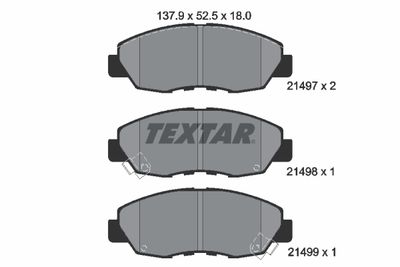 2149701 TEXTAR Комплект тормозных колодок, дисковый тормоз