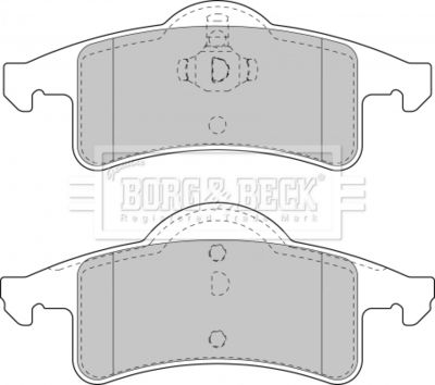 BBP1782 BORG & BECK Комплект тормозных колодок, дисковый тормоз