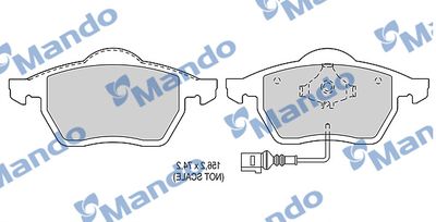 MBF015158 MANDO Комплект тормозных колодок, дисковый тормоз