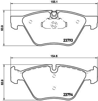 P06057 BREMBO Комплект тормозных колодок, дисковый тормоз