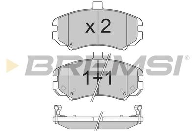 BP3197 BREMSI Комплект тормозных колодок, дисковый тормоз