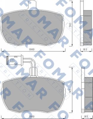 FO437881 FOMAR Friction Комплект тормозных колодок, дисковый тормоз