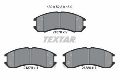 2137801 TEXTAR Комплект тормозных колодок, дисковый тормоз