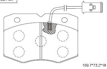KD7612 ASIMCO Комплект тормозных колодок, дисковый тормоз