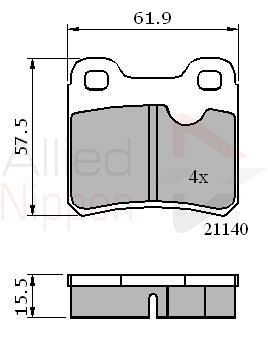 ADB0117 COMLINE Комплект тормозных колодок, дисковый тормоз