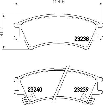 PCP1549 DON Комплект тормозных колодок, дисковый тормоз