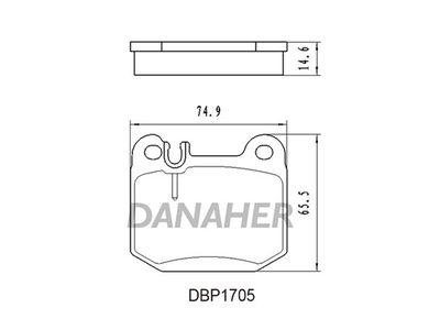 DBP1705 DANAHER Комплект тормозных колодок, дисковый тормоз