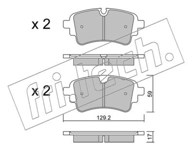 11291 fri.tech. Комплект тормозных колодок, дисковый тормоз