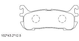 KD3713 ASIMCO Комплект тормозных колодок, дисковый тормоз