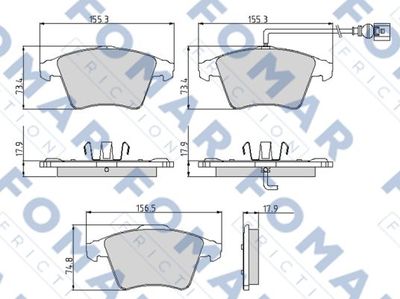 FO918981 FOMAR Friction Комплект тормозных колодок, дисковый тормоз