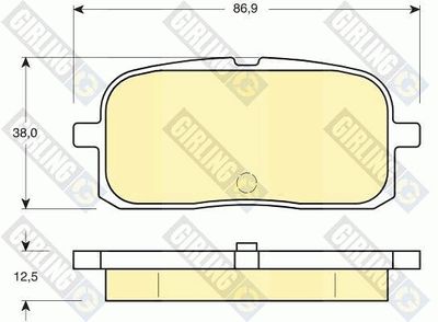 6132259 GIRLING Комплект тормозных колодок, дисковый тормоз