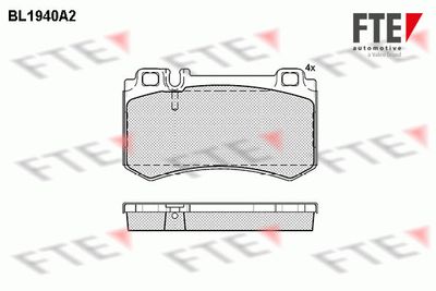 BL1940A2 FTE Комплект тормозных колодок, дисковый тормоз